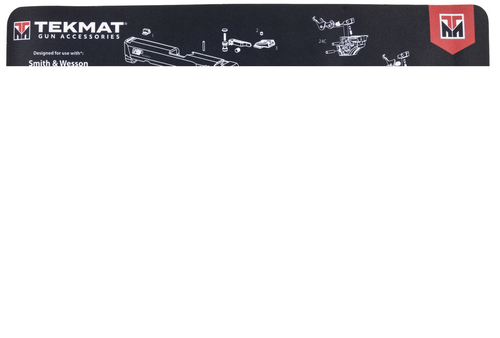 TekMat Black/Gray Thermoplastic Fiber Top Vulcanized Rubber Back 11"x17" S&W M&P Shield Parts Diagram
