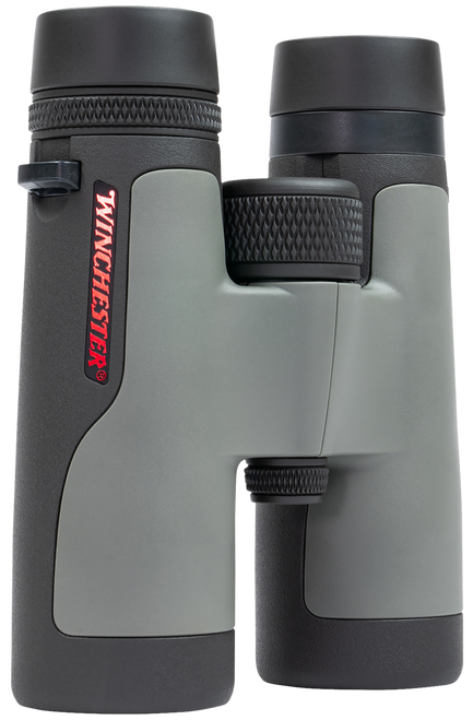 Winchester Supreme Optics Supreme Binocular, 8X Magnification, 42mm Objective, Matte Finish, Black and Gray, Includes Lens Covers, Cleaning Cloth, Chest Harness, and Padded Case