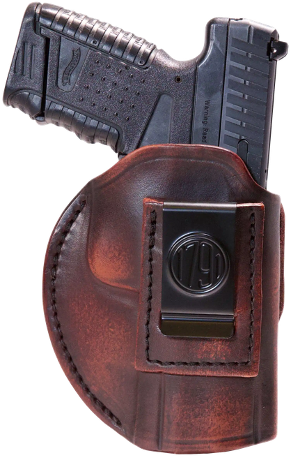 1791 Gunleather 4 Way, Inside/Outside Waistband Holster, Size 6, Matte Finish, Leather Construction, Vintage Brown