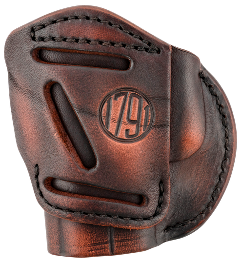 1791 Gunleather 4-Way Concealment Holster Size 03 IWB/OWB Style made of Leather with Vintage Finish & Belt Clip Mount Type fits S&W M&P, Glock 26 & Ruger LC 9mm for Right Hand