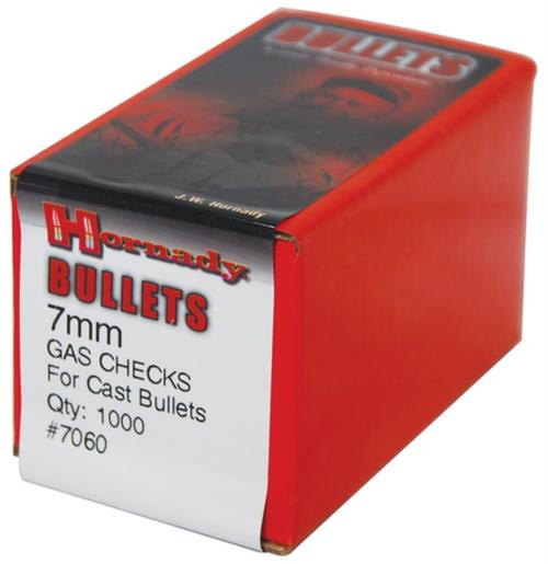 Hornady 7060 Crimp-On Gas Checks 7mm Cast Bullets 1000 Per Box