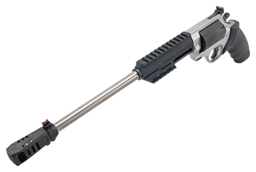 Taurus Raging Hunter 350 Legend 14 Barrel Matte Finish Stainless Two Tone Black and Silver Muzzle Brake Picatinny Rail Black Rubber Grip Fiber Optic Sights 6rd
