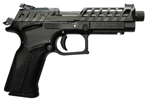 Grand Power K22 X-Trim Mk23 22 LR 10rd,4.25" Black Barrel, Black Optic Cut/Serrated Slide, Black Steel Frame Beavertail, Interchangeable Backstrap Grip