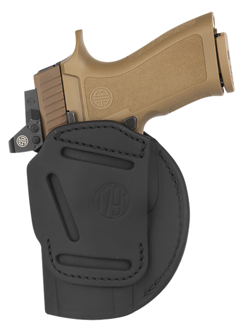 1791 Gunleather 4 Way, Inside/Outside Waistband Holster, Size 6, Matte Finish, Leather Construction, Stealth Black