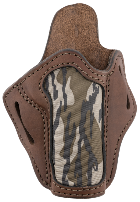 1791 Gunleather BH1 Optic Ready Belt Holster Size 01 Outside Waistband Open Top Style made of Leather with Brown/Mossy Oak Finish & Belt Loop Mount Type fits 5" Barrel 1911 for Right Hand
