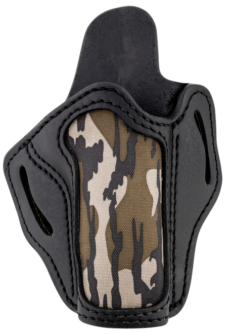 1791 Gunleather BH1 Optic Ready Belt Holster Size 01 Outside Waistband Open Top Style made of Leather with Stealth Black/Mossy Oak Finish & Belt Loop Mount Type Fits 5" Barrel 1911 for Right Hand