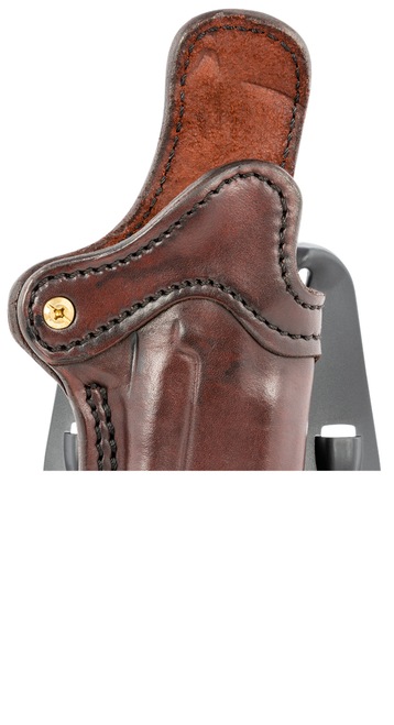 1791 Gunleather BH1 Optic Ready Size 01 Outside Waistband Style made of Leather with Signature Brown Finish, Adjustable Cant & Paddle Mount Type fits 4-5" Barrel 1911 for Right Hand