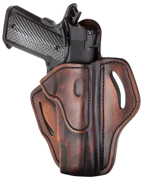 1791 Gunleather BH1 Optic Ready, Outside Waistband Belt Holster, Fits Optic Ready 4" and Longer 1911 Rail or Without, Matte Finish, Vintage Leather