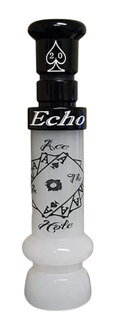 Echo Calls Ace in The Hole Open Call Single Reed Mallard Sounds Attracts Ducks Black/Pearl Acrylic