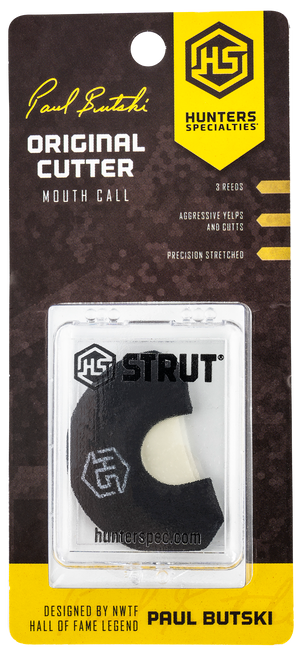 HS Strut HS-PB-MC-OC Butski Original Cutter Diaphragm Call 3.5 Reed Attracts Turkeys Black Latex