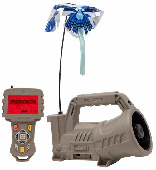 Foxpro Hellcat Digital Call Attracts Predators Features TX433 Transmitter Tan ABS Polymer