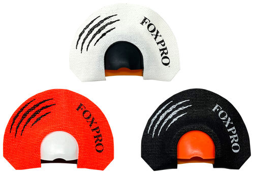 Foxpro Predator Combo Diaphragm Call Rabbit/Coyote Sounds Attracts Coyotes Black/Red/White 3 Pack