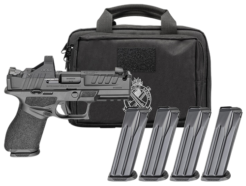 Springfield Echelon 4.0C Comp 9mm, 4" Barrel, Comp Slide, Melonite Black, Optics Ready, Front Tritium, U-Dot Rear, Viridian Green Dot Reflex Sight, 3x18rd and 1x15rd Mags, Range Bag