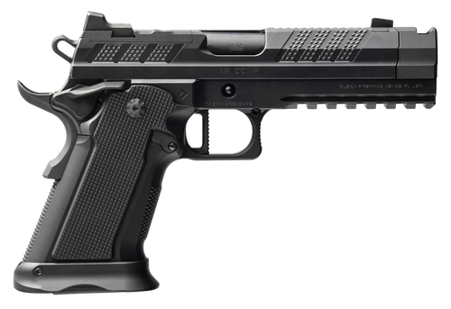 Fusion XP Comp, Aluminum Frame , Full Size, 9mm, 4.6" Barrel with Integrated Compensator, Tenifer Finish, Black, Grip & Thumb Safety, Fiber Optic Front Sights, Optic Ready, 17rd, 2 mags