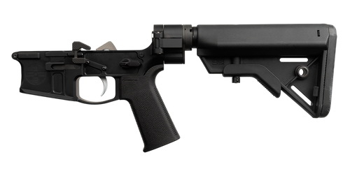 Shield Arms SA-15, Complete Folding Lower Receiver, 223 Remington/5.56mm, Anodized Finish, Black, B5 Systems Bravo Stock, H2 Proprietary Buffer Weight