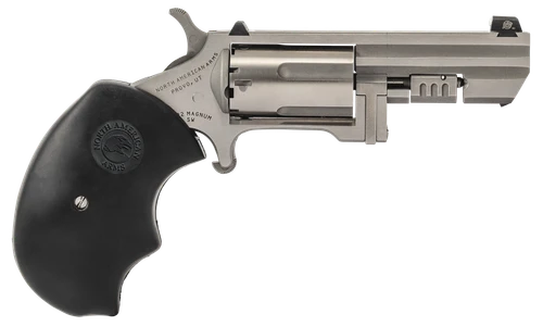 North American Arms RECLUSE Swing Out 22 Mag 5 Shot 2" SS Barrel, Cylinder & Frame, Oversized Rubber Grip, Exposed Hammer