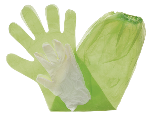 HME Game Cleaning Gloves Green Shoulder Length/Form Fitting OSFA 4 Per Pkg