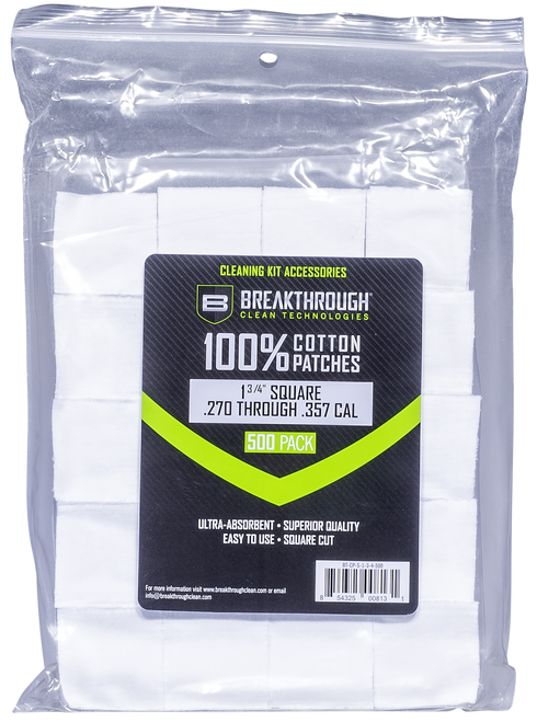 Breakthrough Clean BTCPS13/4500 Square Patches 270/357 Caliber 500 pieces