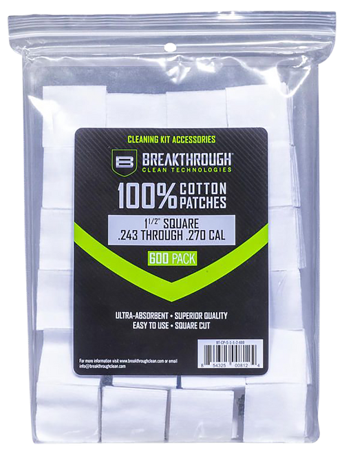 Breakthrough Clean BTCPS11/2600 Square Patches 243/270 Caliber 600 pieces