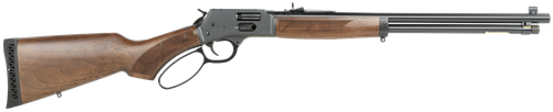 Henry H12 Provider .44 Magnum/.44 Special, 20" Barrel, Blued, American Walnut, Checkered, Adj Semi-Buckhorn Rear, Diamond Insert, Brass Bead Front, 10rd