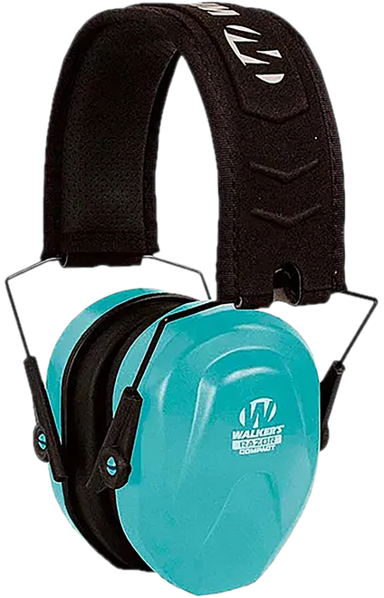 Walker's Razor Compact Electronic Muff 23 dB Over the Head Teal