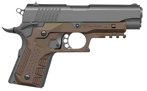 Recover Tactical CC3C-02 Grip & Rail System Tan Polymer Picatinny for Compact 1911