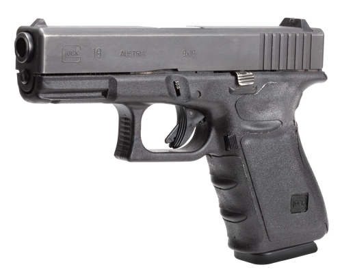 Hogue Wrapter Adhesive Grip Made of Rubber With Black Grain Texture Finish for Most Compact Size Glocks Gen 3