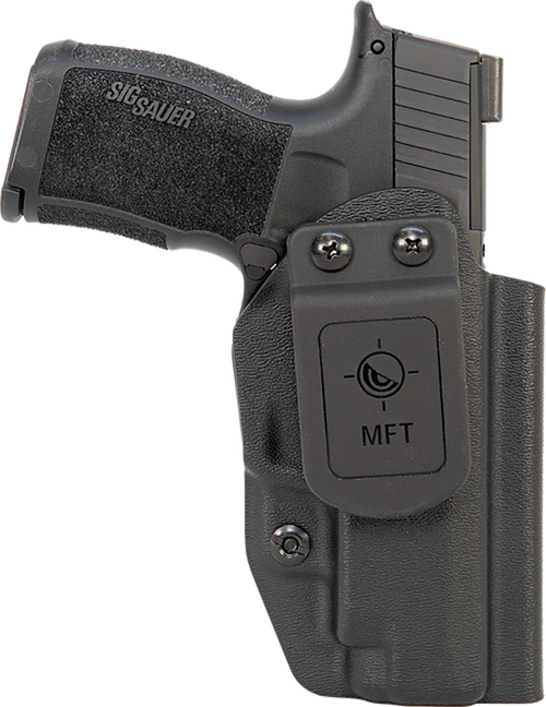 Mission First Tactical AIWB/OWB Series, Appendix/Inside/Outside Waistband Holster, Fits Sig P365XL, Boltaron, Black, Ambidextrous, Includes 1" Belt Clip