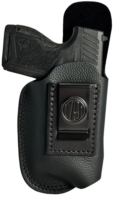 1791 Gunleather Optic Ready Light Bearing Smooth Concealment Holster, Size 3L, Inside Waistband Holster, Fits GLOCK 48/26/Sig 365XL with Compact Light (Streamlight TLR 6/7/8/7Sub, Surefire: XSC), Leather, Black