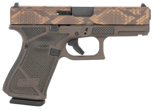 Glock G19 Gen5 MOS Exclusive 9mm 4.02" Barrel, Texas Snake Cerakote Optic Ready/Serrated Slide, Vortex Bronze Cerakote Frame, 15 Rd