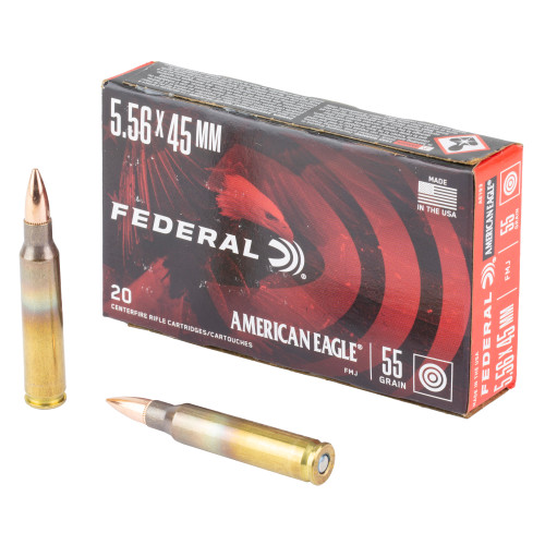Federal American Eagle, 5.56 NATO, 55 Grain, Full Metal Jacket, 20 Round Box