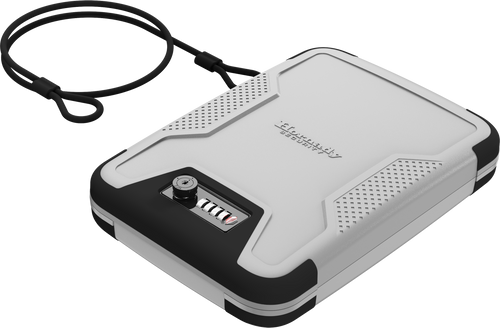 Hornady TrekLite Lock Box, TSA Combination Lock, Polycarbonate Construction, Black and Gray