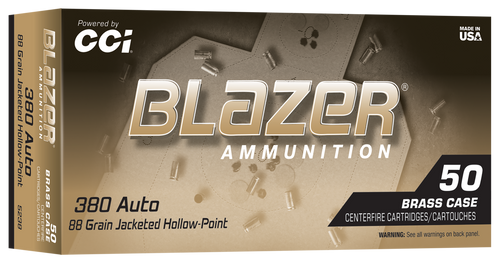 CCI Blazer 380ACP 98gr Jacketed Hollow Point 50/Box