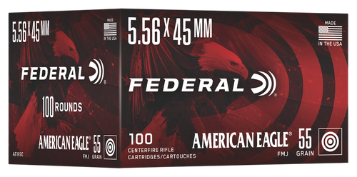 Federal American Eagle 5.56x45mm 55gr Full Metal Jacket 100 Per Box/5 Case