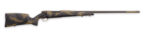 Weatherby Mark V Apex 338 WBY RPM 4rd,24" Graphite Black & Tan Cerakote Fluted Threaded Barrel, Tan Cerakote Steel Drilled & Tapped Receiver, Carbon Fiber Brown & Tan Sponge Accents Fi