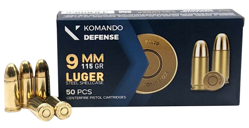 Dickinson LLC BRASS/STL9mm 115gr Full Metal Jacket 50 Per Box/20 Case