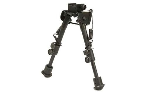 UTG Tactical Op Bipod, Fits Picatinny Rail or Swivel Stud, 6.1" - 7.9", SWAT/ Combat Profile with Adjustable Height, Black