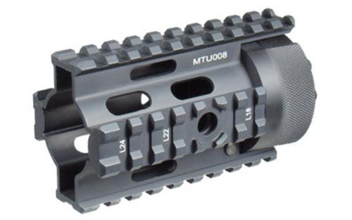 Leapers, Inc. - UTG Quad Rail System, 4" Free Floating, for AR-15 Pistol, Slim Profile, Black