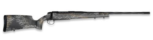 Weatherby 307 Alpine ST 25 WBY RPM 4rd,22" +2" Graphite Black Cerakote Spiral Fluted Threaded Barrel, Steel Drilled & Tapped Receiver, Carbon Fiber Gray, Light Gray & Gold Sponge Accent