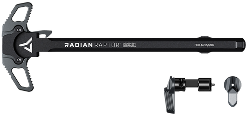 Radian Weapons Raptor Charging Handle & 45/90 Talon Safety, Radian Gray, Ambi Controls, Fits Mil-Spec AR-15/M16 Platform