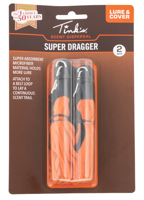 Tinks Scent Dragger 2 Pack Microfiber with 6" of Drag Line