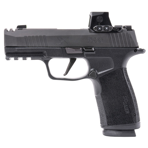 Sig P365 X-Macro 9mm, 3.1" Barrel, Nitron Black, XRAY3 Sights, Romeo-X SIG-LOC Optic, Compensator, 2x10rd Mags