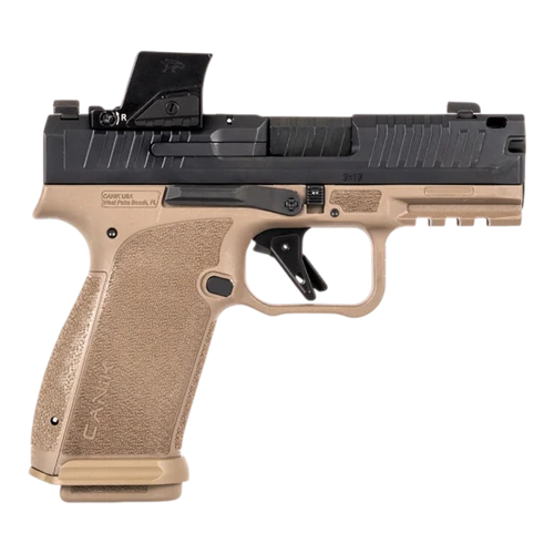 Canik METE MC9 Prime Optic Package 9mm 3.64" Barrel, Flat Dark Earth Polymer Frame w/Picatinny Rail, Textured Grip, MeCanik M04 Red Dot, 17 Rd
