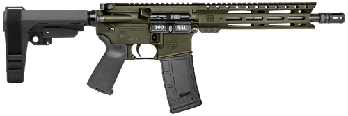Diamondback DB15 300 AAC 30rd,10" Olive Drab Green Cerakote Heavy Barrel 9" M-Lok Handguard 7075-T6 Aluminum SBA3 Brace Magpul MOE Grip