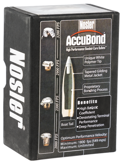 Nosler AccuBond 338 Caliber .338 300gr, Spitzer Point, 50rd/Box -NOT AMMO-