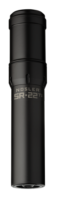 Nosler SR-22TI 22 Caliber 1.74"D Black Made of Titanium with 1/2" 28 tpi Thread Pattern