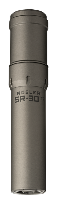 Nosler SR-30TI 30 Caliber 1.74" Gray Finish Made of Titanium with 5/8" 24 tpi Thread Pattern