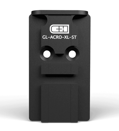 C&H Precision V4 Optic Mounting Plate, Glock MOS to Aimpoint Acro/C&H DUTY/DUTY-XL, Matte Finish, Black