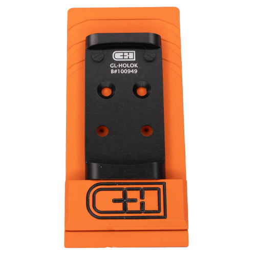 C&H Precision V4 Optic Mounting Plate, Glock MOS (Not 43X) to Holosun 407K/507K, Anodized Finish, Black