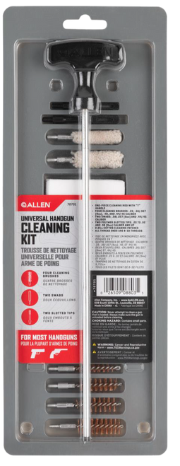 Allen Company Handgun Cleaning Kit, For .22-.45 Caliber Handguns